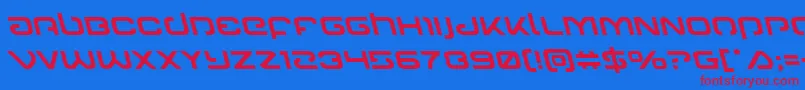 Gunrunnerleft Font – Red Fonts on Blue Background