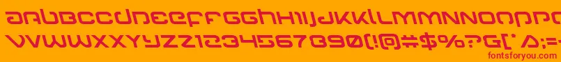 Gunrunnerleft Font – Red Fonts on Orange Background