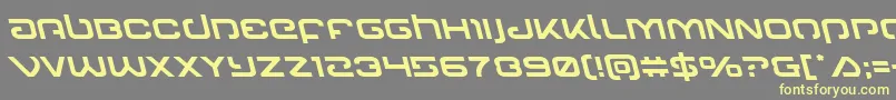 Gunrunnerleft Font – Yellow Fonts on Gray Background