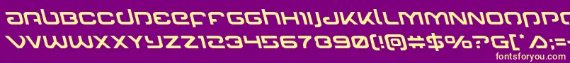 Gunrunnerleft Font – Yellow Fonts on Purple Background