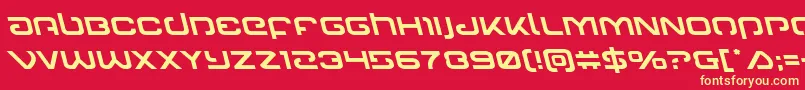 Gunrunnerleft Font – Yellow Fonts on Red Background