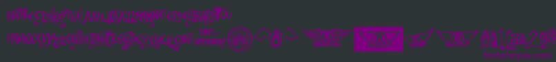 Шрифт AeroFontOne – фиолетовые шрифты на чёрном фоне