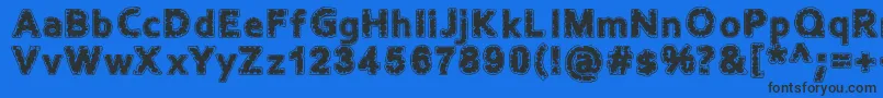 Stoned Font – Black Fonts on Blue Background