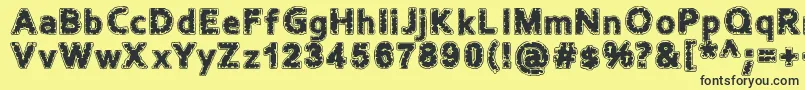 Stoned Font – Black Fonts on Yellow Background