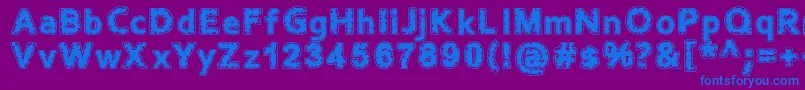 Stoned Font – Blue Fonts on Purple Background