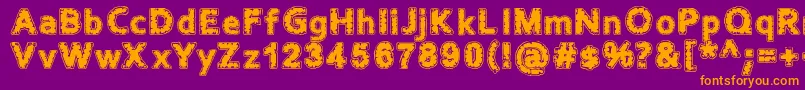 Stoned Font – Orange Fonts on Purple Background