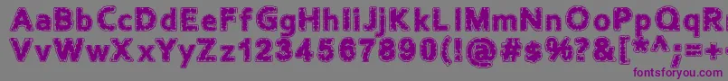 Stoned Font – Purple Fonts on Gray Background