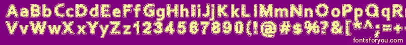 Stoned Font – Yellow Fonts on Purple Background