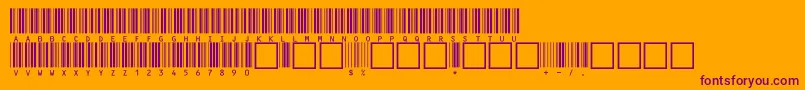 C39hrp48dltt Font – Purple Fonts on Orange Background