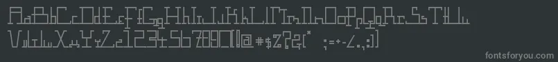 Gravimetricbeta Font – Gray Fonts on Black Background
