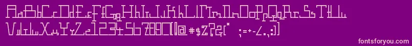 フォントGravimetricbeta – 紫の背景にピンクのフォント