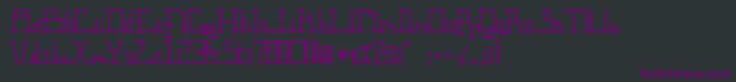 Шрифт Gravimetricbeta – фиолетовые шрифты на чёрном фоне