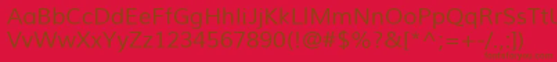 Czcionka MuliRegular – brązowe czcionki na czerwonym tle