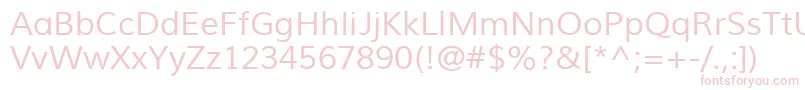 MuliRegular Font – Pink Fonts on White Background
