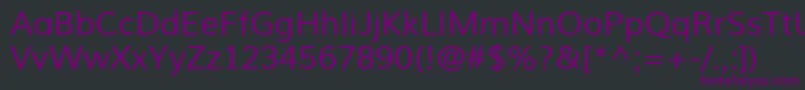 Шрифт MuliRegular – фиолетовые шрифты на чёрном фоне