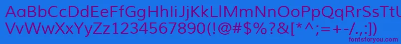Шрифт MuliRegular – фиолетовые шрифты на синем фоне