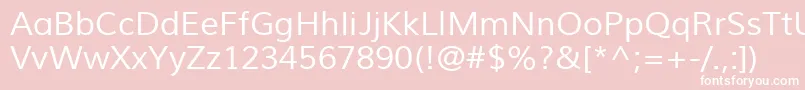 Шрифт MuliRegular – белые шрифты на розовом фоне