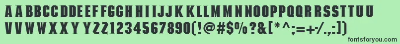 fuente Mannohkserif – Fuentes Negras Sobre Fondo Verde