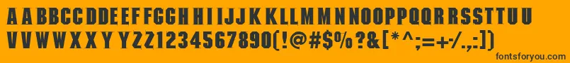 Mannohkserif Font – Black Fonts on Orange Background