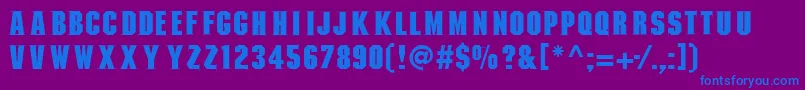 Шрифт Mannohkserif – синие шрифты на фиолетовом фоне