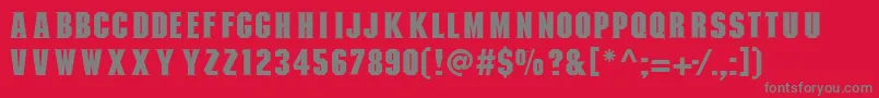 Mannohkserif Font – Gray Fonts on Red Background