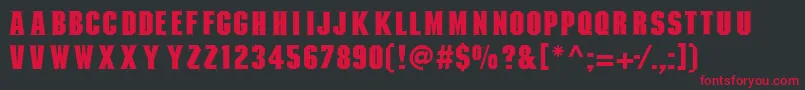 Mannohkserif Font – Red Fonts on Black Background