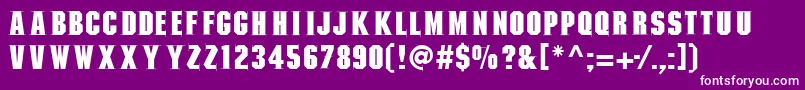 Шрифт Mannohkserif – белые шрифты на фиолетовом фоне