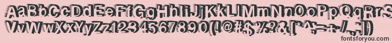 フォントRewindforward – ピンクの背景に黒い文字