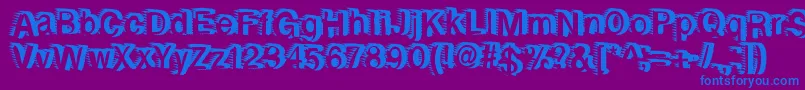 フォントRewindforward – 紫色の背景に青い文字