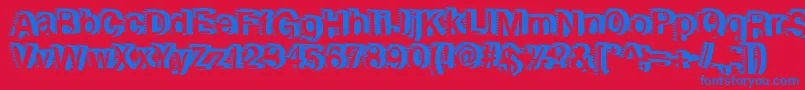 Rewindforward Font – Blue Fonts on Red Background