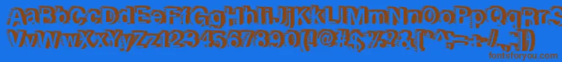 Rewindforward Font – Brown Fonts on Blue Background