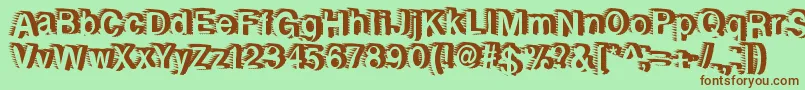 Rewindforward Font – Brown Fonts on Green Background