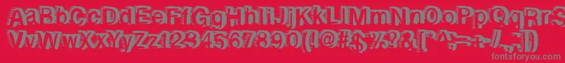 Rewindforward-Schriftart – Graue Schriften auf rotem Hintergrund