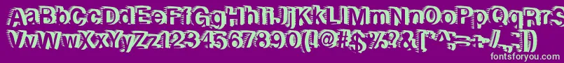 Rewindforward Font – Green Fonts on Purple Background