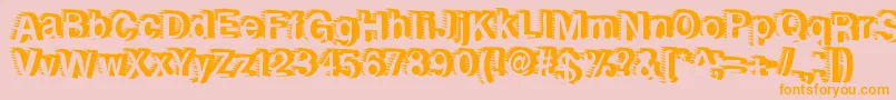 Rewindforward Font – Orange Fonts on Pink Background