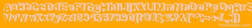 Rewindforward Font – Pink Fonts on Orange Background
