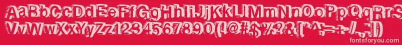 Rewindforward Font – Pink Fonts on Red Background