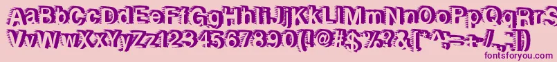 Rewindforward Font – Purple Fonts on Pink Background