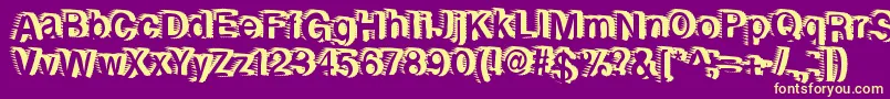 Rewindforward Font – Yellow Fonts on Purple Background