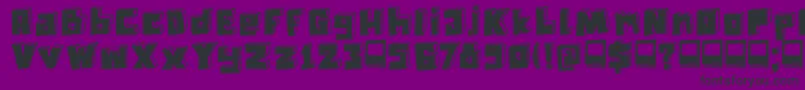 DkTechnojunk Font – Black Fonts on Purple Background