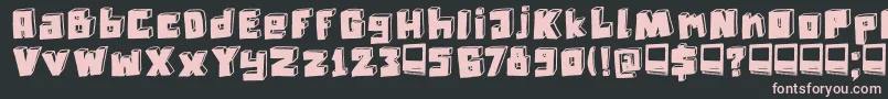 DkTechnojunk Font – Pink Fonts on Black Background