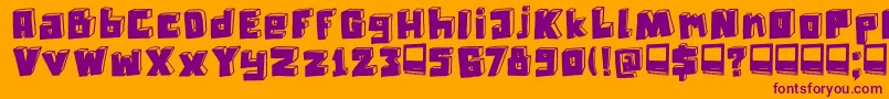 fuente DkTechnojunk – Fuentes Moradas Sobre Fondo Naranja
