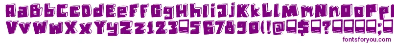 DkTechnojunk-Schriftart – Violette Schriften auf weißem Hintergrund