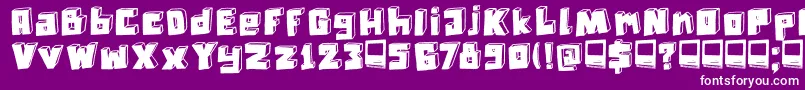 DkTechnojunk Font – White Fonts on Purple Background