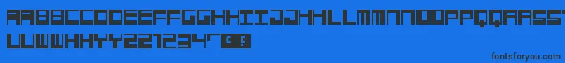 Jangotype Font – Black Fonts on Blue Background