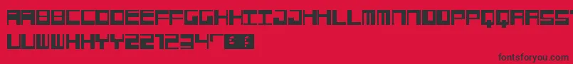 Czcionka Jangotype – czarne czcionki na czerwonym tle