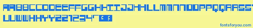 Jangotype Font – Blue Fonts on Yellow Background