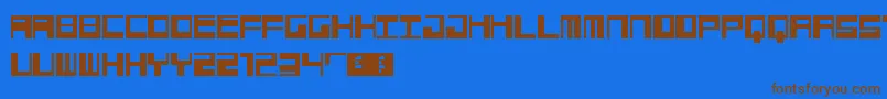 Jangotype Font – Brown Fonts on Blue Background