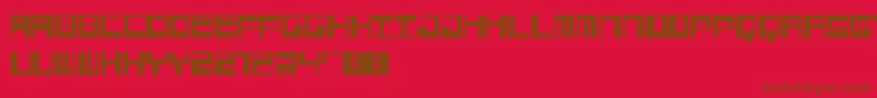 フォントJangotype – 赤い背景に茶色の文字