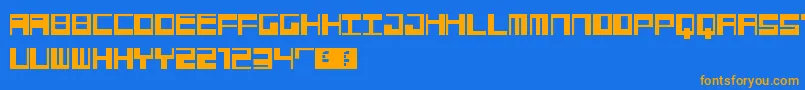 Jangotype Font – Orange Fonts on Blue Background